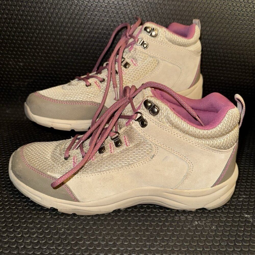 Vionic Cypress Tan Pink Comfort Hiking Outdoor Walking Boot Shoes Women’s 9.5